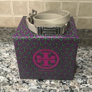 Tory Burch Fitbit double wrap leather bracelet